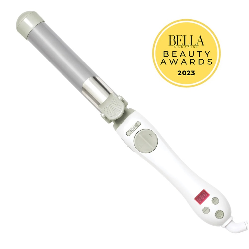 BEACHWAVER® S1.25 DUAL VOLTAGE WHITE ROTATING CURLING IRON